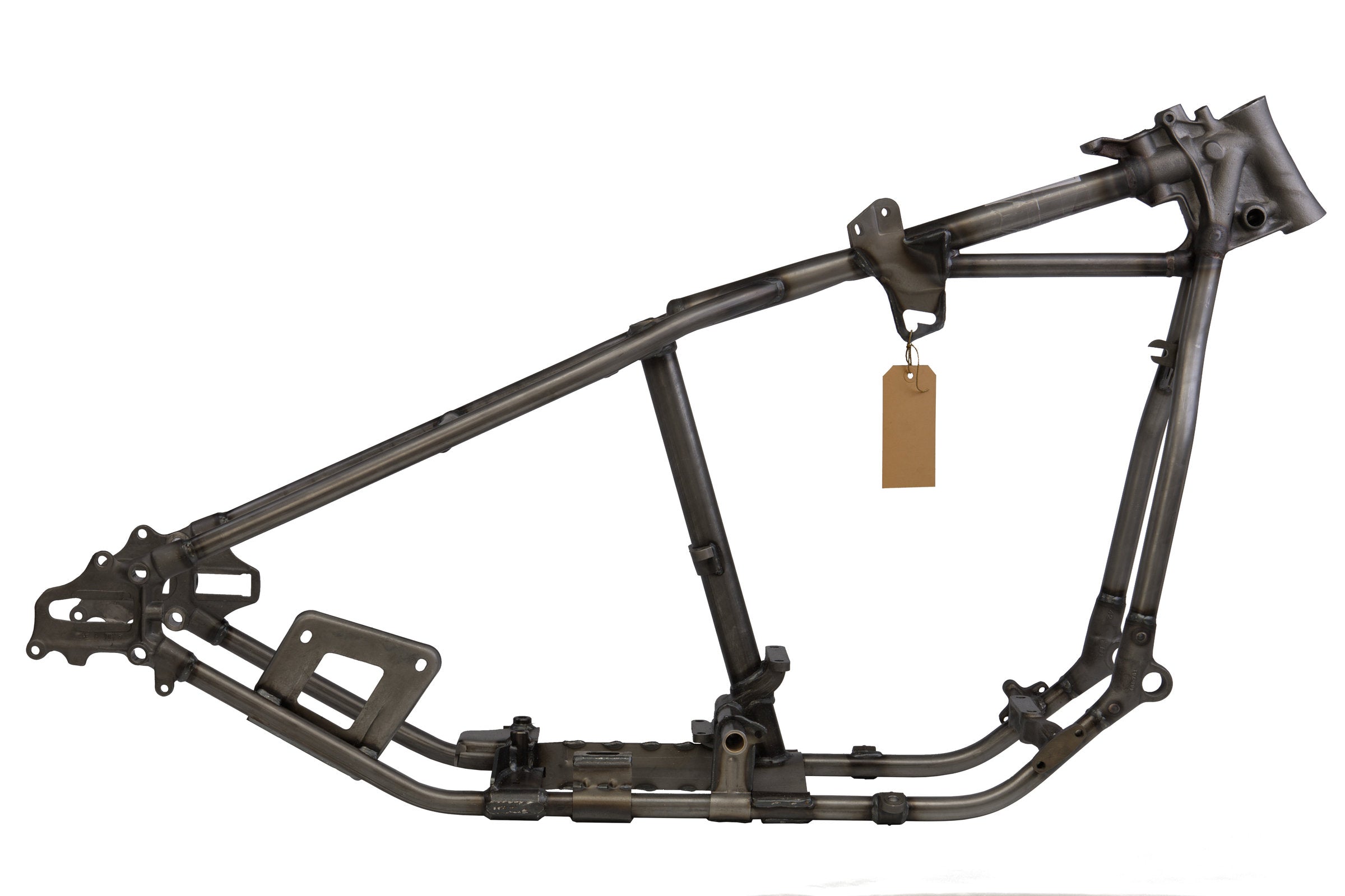 1954 FL Panhead Early Wishbone Rigid Frame – side view