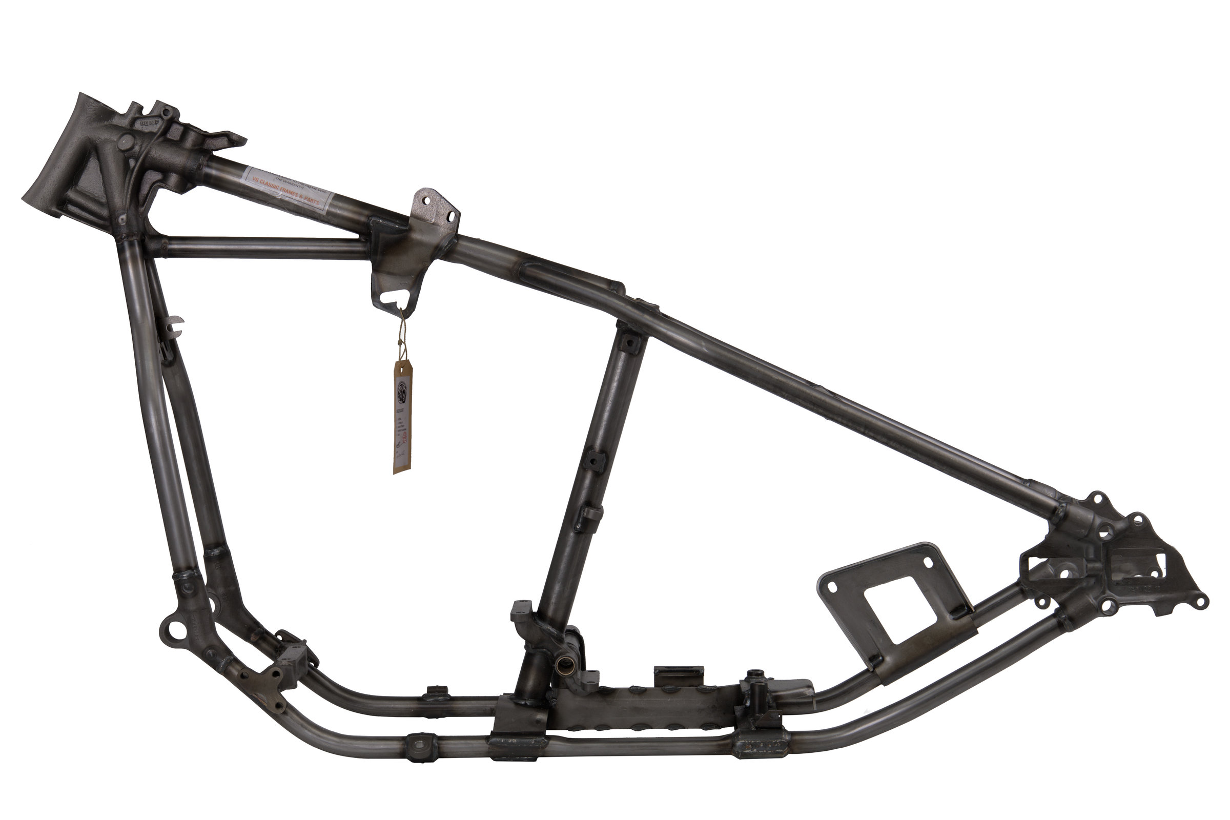 1954 FL Panhead Early Wishbone Rigid Frame - side view