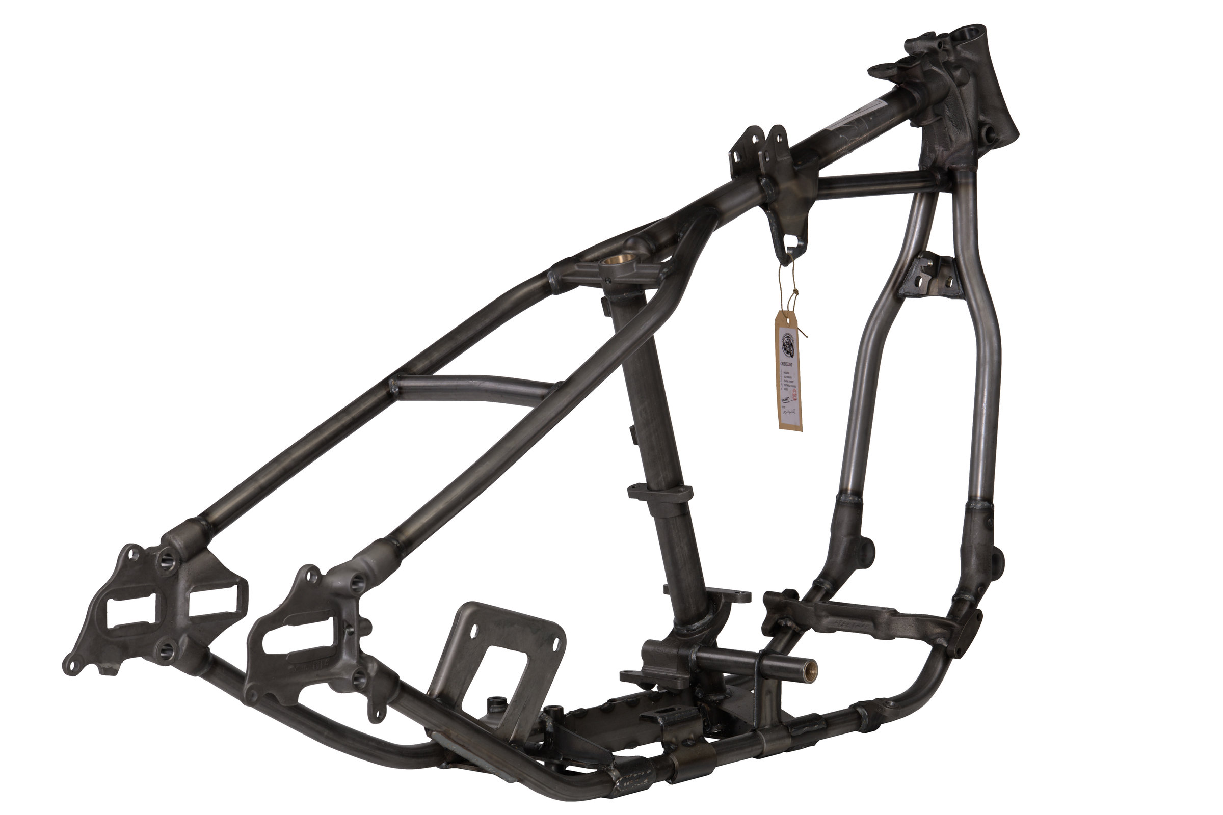 1954 FL Panhead Early Wishbone Rigid Frame - side view