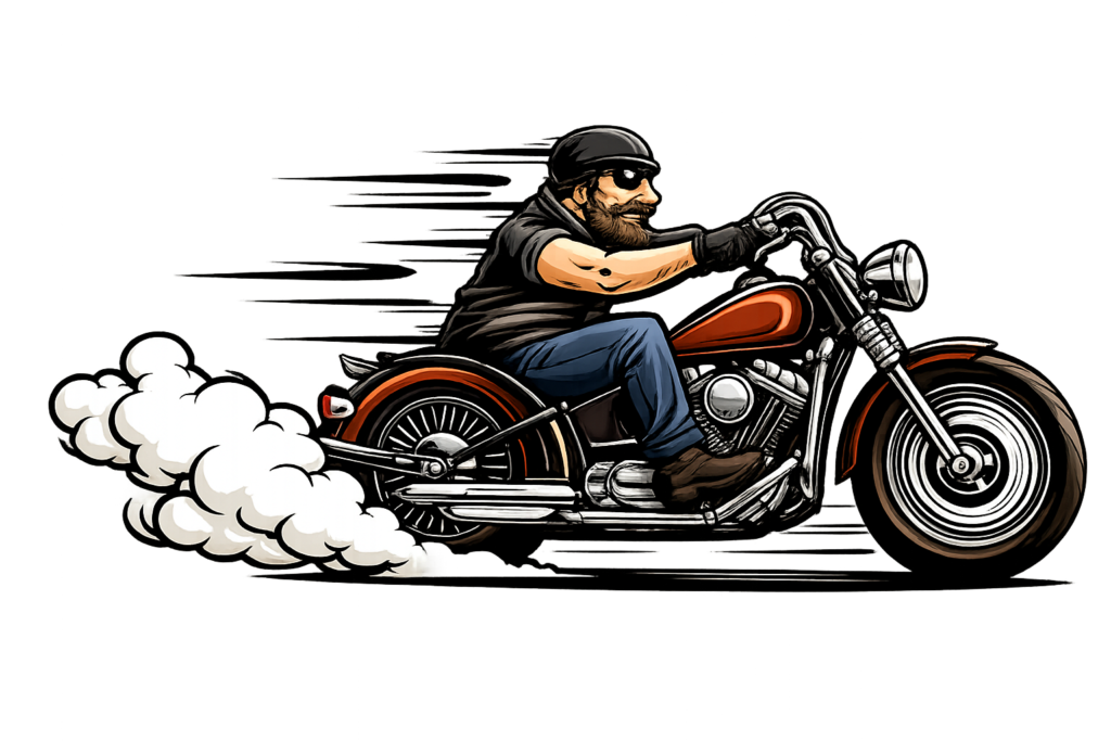 Biker cartoon