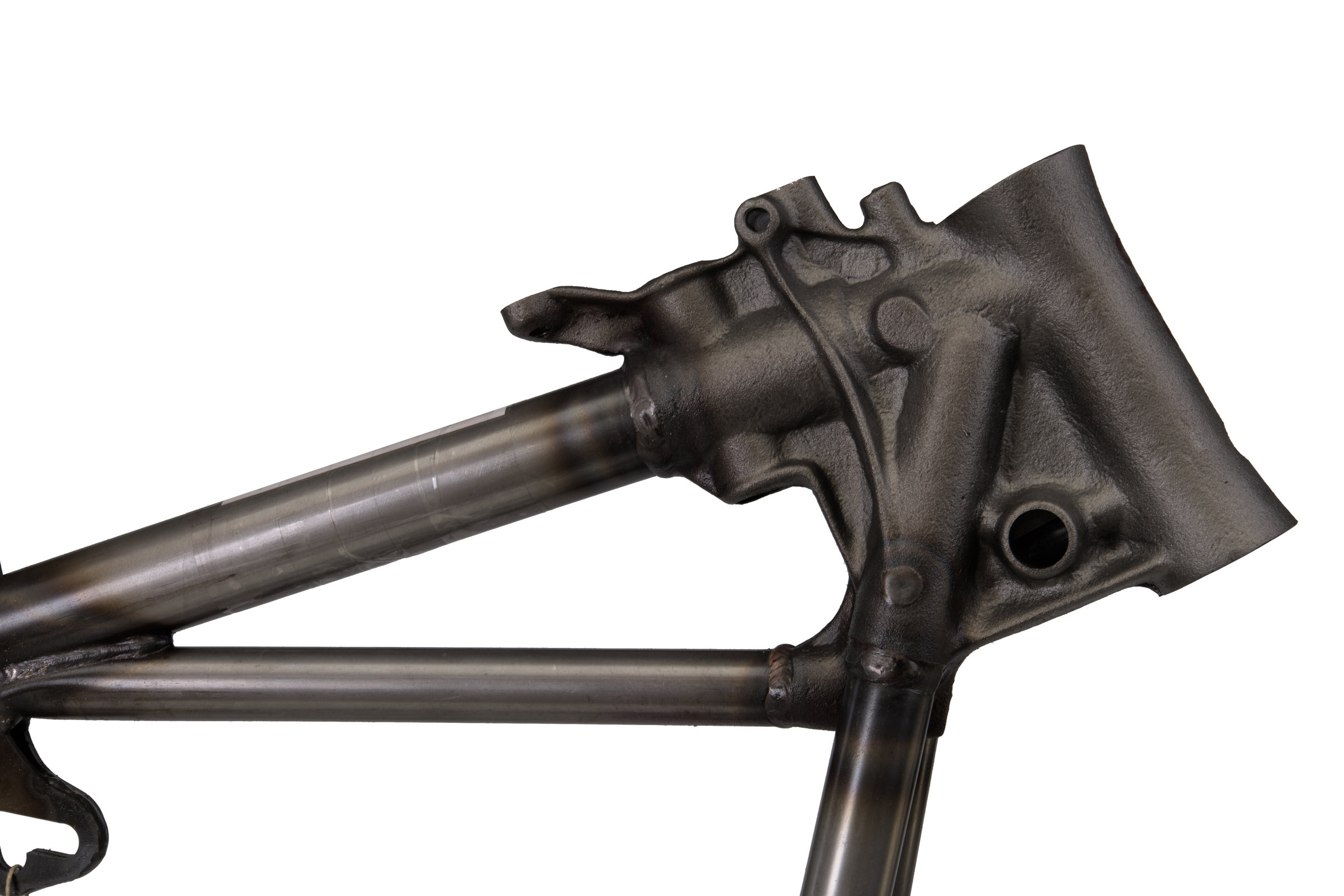 1949–1951 EL/FL Panhead Wishbone Rigid Frame - Neck detail