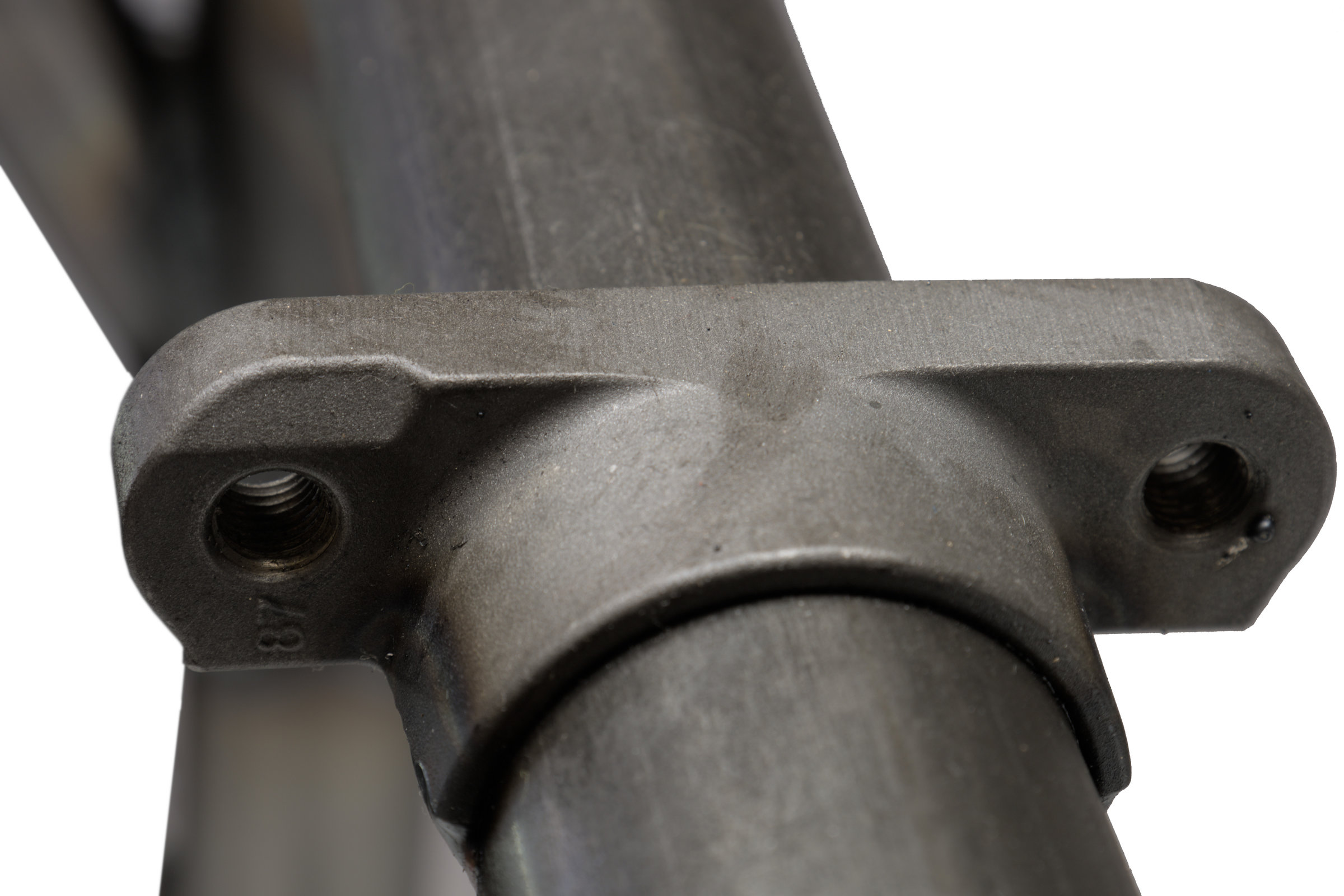 1949–1951 EL/FL Panhead Wishbone Rigid Frame - Oil Tank Mounting Bracket detail