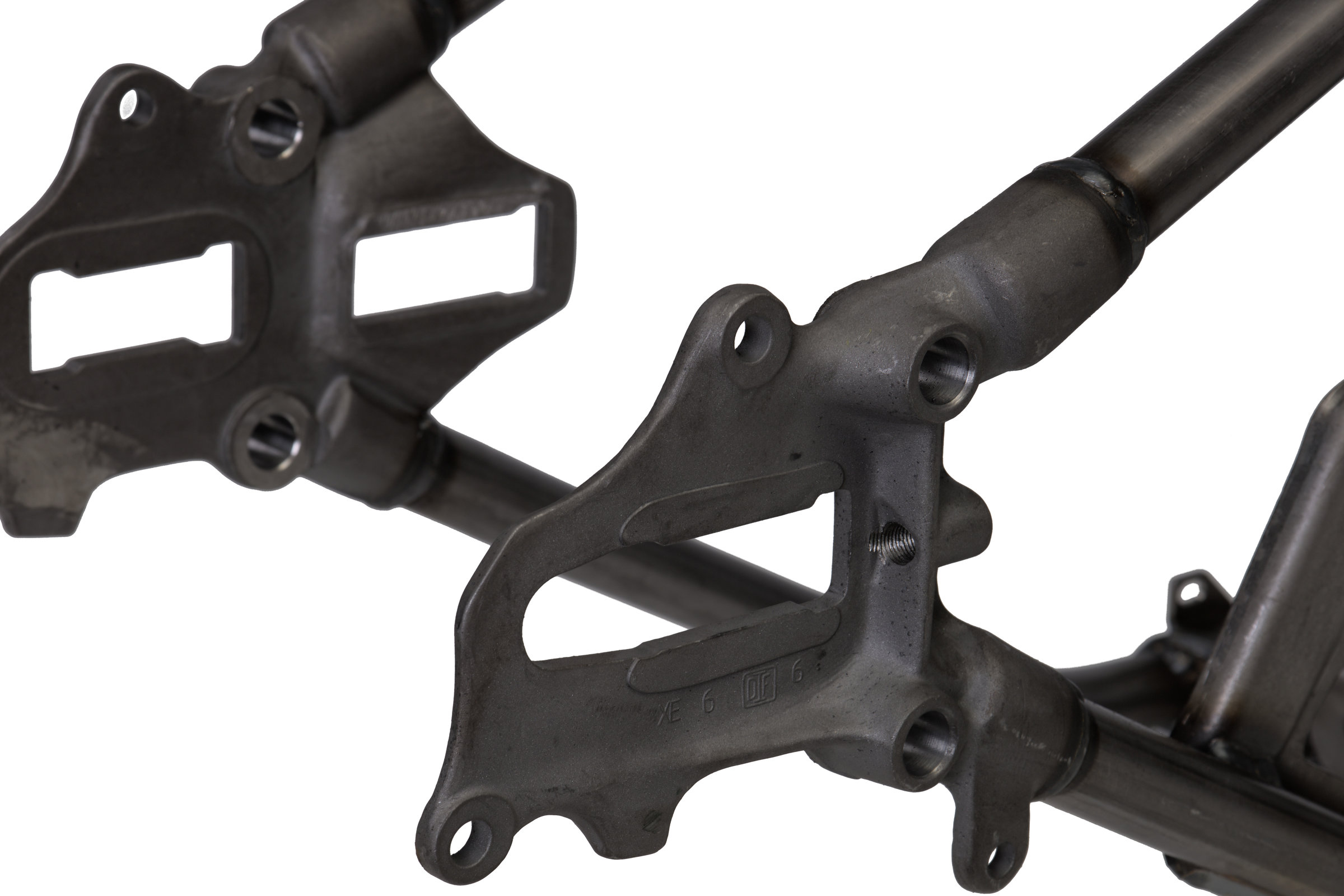 1949–1951 EL/FL Panhead Wishbone Rigid Frame - Axle Mounting Bracket detail